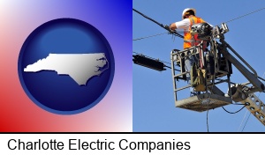 Charlotte, North Carolina - an electric company worker