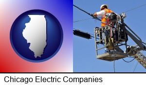 Chicago, Illinois - an electric company worker