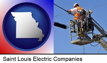 an electric company worker in Saint Louis, MO