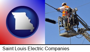 Saint Louis, Missouri - an electric company worker