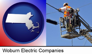 an electric company worker in Woburn, MA