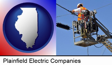 an electric company worker in Plainfield, IL